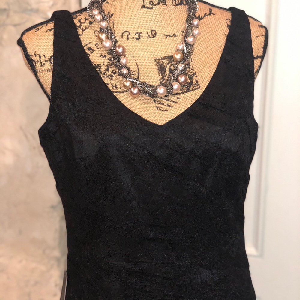 Ann Taylor Black Lace Sheath Dress - Picture 1 of 7